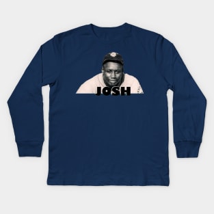 Josh Gibson- Negro Leagues Design Kids Long Sleeve T-Shirt